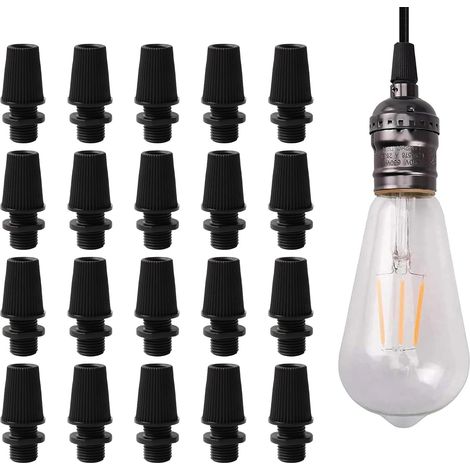 20 clips para cables de lámparas de araña, abrazaderas para cables de luces de techo, conectores de cables de plástico para lámparas colgantes, conectores colgantes de plástico antitensión (1/5)