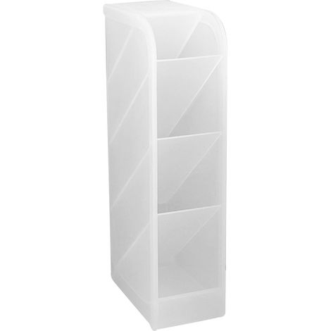 Boîte de Rangement Bureau 4 Niveaux Design Cartoon Organisateur à Lèvres Plastique Durable Gain de Place pour Cosmétiques et Stylos (1/5)