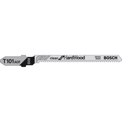 Lame de scie sauteuse PRO Hardwood clean curve T101AOF Bosch 83 mm 3 pièces - 2608636225