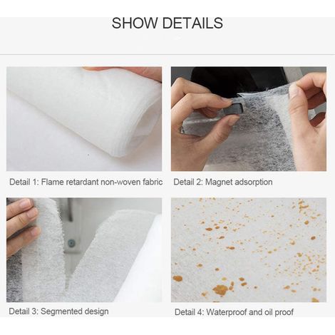 Filtre à graisse en papier non tissé pour hotte de cuisine, 5m de long, 46cm de large, feuilles de protection anti-gras (1/5)