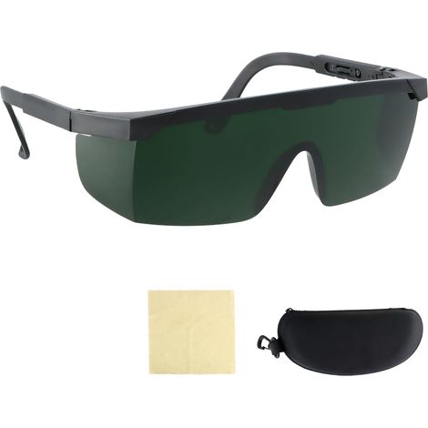Lunettes de Protection, Welding Glasses, Lunette de Protection Travail, avec Chiffon de Nettoyage et étui à Lunettes, pour Travaux de Soudure (1/5)