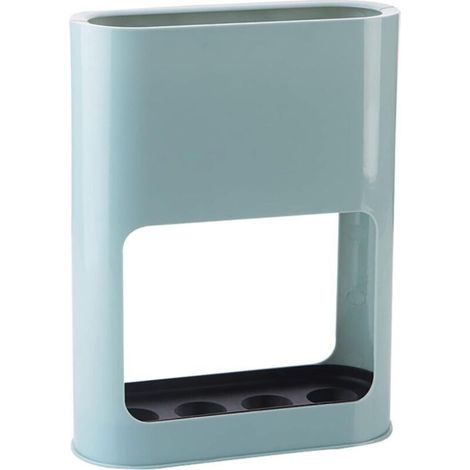 Plastic Umbrella Stand, Umbrella Holder with Removable Drip Tray, Small Umbrella Organizer, 28 x 22 x 9 cm, Blue (1/5)