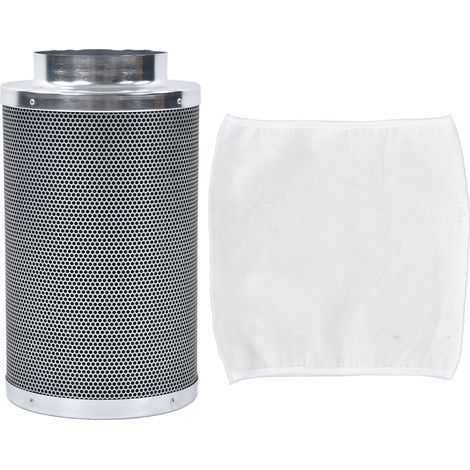Filtre à air à charbon 15 cm, contrôle des odeurs pour tentes de culture hydroponique (1/5)
