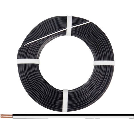 250-15-25 Fil de câblage 2 x 0.50 mm² noir/blanc 25 m S632702