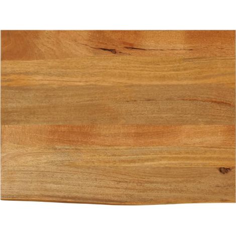 Tischplatte mit Baumkante 90x60x3,8 cm Massivholz Mango