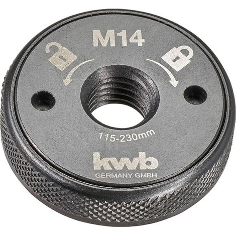 Écrou à dégagement rapide pour meuleuse d'angle M14, libération rapide pour couper des disques de 115 à 230 mm, changement sans outil sans clé
