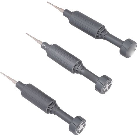 Tournevis de précision lot de 3, embouts Tri-wing 0,6 mm, Pentalobe 0,8 mm et cruciforme 1,2 mm, pour réparation électronique, roulement silencieux arrière (1/5)