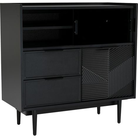 Mobile bagno contenitore 80 cm con ante scorrevoli in vetro, LED e cassetti HOMVRA (1/5)