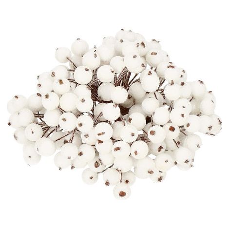 Serbal Artificial Decorativo Ramita Blanca Escarchada 100 uds.