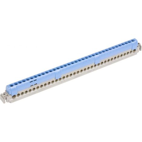 Bornier bleu 35 trous IP2x - 2x25mm2+33x16mm2 004848