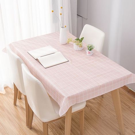 Nappe en plastique Rectangle Couverture imperméable facile à nettoyer pour cuisine pique-nique (1/2)
