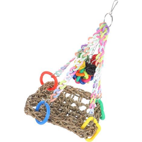 x Bird Swing, Natural Grass Toy, Climbing Support for Parakeets and Parrots (1/5)