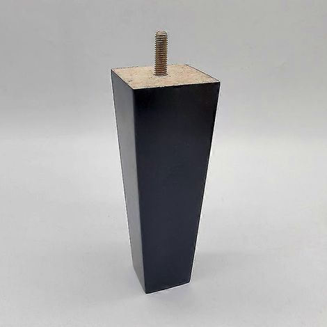 Ensemble de 4 pieds de canapé en bois massif, pieds de meubles de lit et d'armoire fiables, pieds de canapé en bois (8 cm, noir) (1/5)