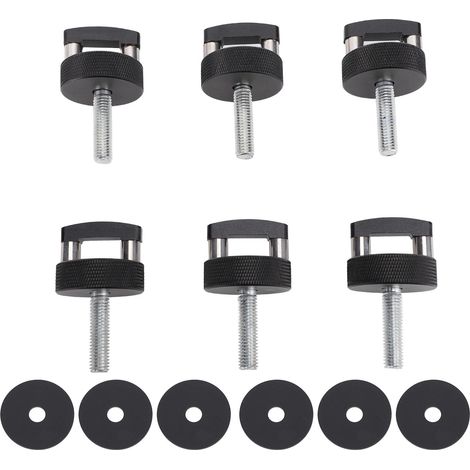 POUCE VIS D ANNEAU EN ALLIAGE D'ALUMINIUM ANODISÉ RETRAIT RAPIDE POUR JK JL JT VÉHICULES (BLACK). (1/5)