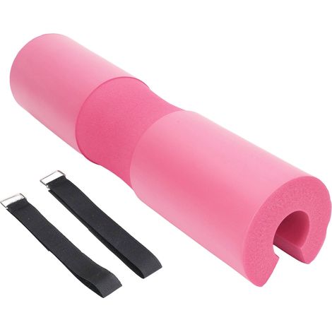 Coussin de protection pour haltères, cou et épaules, support pour squats, fentes et hip thrusts (rose) (1/5)