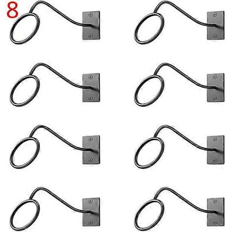 Lot de 8 supports muraux pour chapeaux de cowboy, crochets métalliques rustiques de style western pour chapeaux western, chapeaux de soleil et chapeaux à larges bords (1/5)