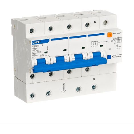 Interruttore magnetotermico differenziale 4p 100a 300ma 10ka curva c tipo ac chint - 820642