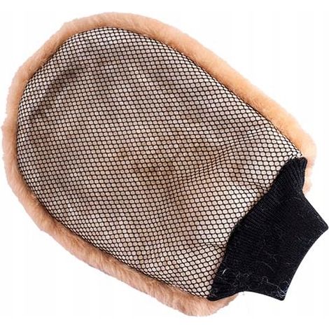 Flexipads Merino Superweicher Lammfell-Waschhandschuh aus Netzgewebe (1/2)