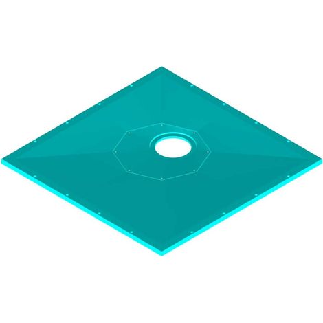 AKW Tuff Form8 Square Wet Room Floor Former with Rotatable Drain Outlet 1000mm x 1000mm (1/5)