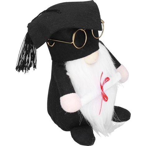 Poupée gnome de remise de diplôme, petite poupée gnome sans visage avec barbe, décoration de remise de diplôme (1/5)