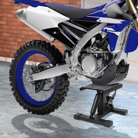Hydraulischer Motorrad Ständer, Profi Motorrad Hebebühne Motorradständer Motorradheber Motocross Hubständer Klapp Hebebühne Universal Motorrad Halterung höhenverstellbar 25-34cm Max Belastung 200kg (1/5)