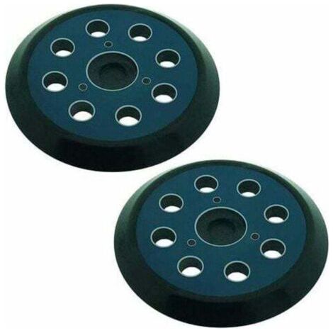 Lot de 2 disques de ponçage pour ponceuse orbitale aléatoire 125 mm 8 trous compatibles avec Makita M9204 BO5030 BO5031 DBO180Z BO8041 DBO180RMJ BO5041 BO5010 BO50111 BO5012.