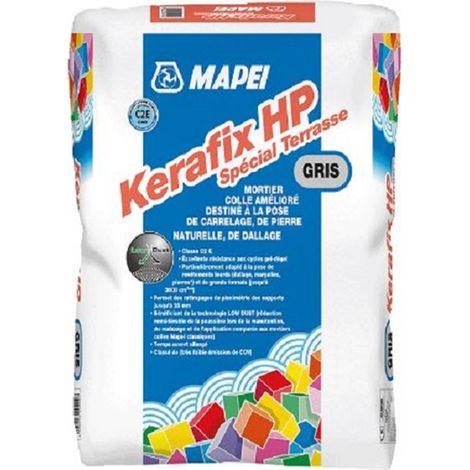 Mortier colle KERAFIX HP terrasse - Coloris: Gris
