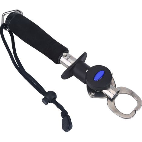 Balance de pêche robuste de 15 kg avec pince à poisson et mètre ruban intégré. (1/5)