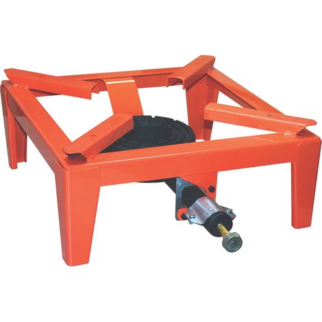 2PZ FORNELLONE A GAS PESANTE 'DAVIL' cm 38,5 x 38,5 - (spes. 2,5 mm) - bruciatore 8,5 kw