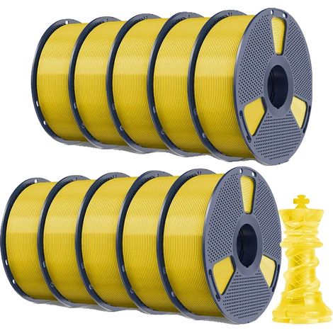Filamento per stampante 3D, elevata resistenza, durezza, giallo chiaro (1/2)