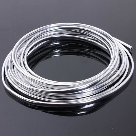 Baguette chromée de 6 mètres pour protéger le bord de la portière de voiture des rayures, couleur argent. (1/4)