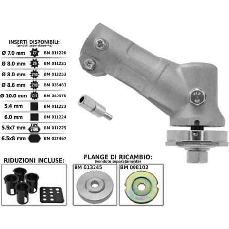 Engranaje cónico universal para desbrozadoras COMPATIBLES MULTIMARCA - 011219