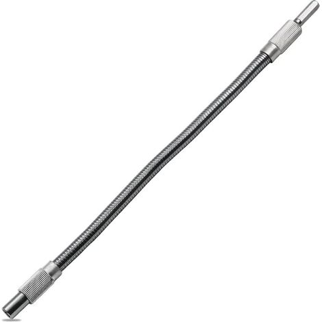 Extension flexible de 300 mm pour perceuse et tournevis en métal avec porte-embouts raccord
