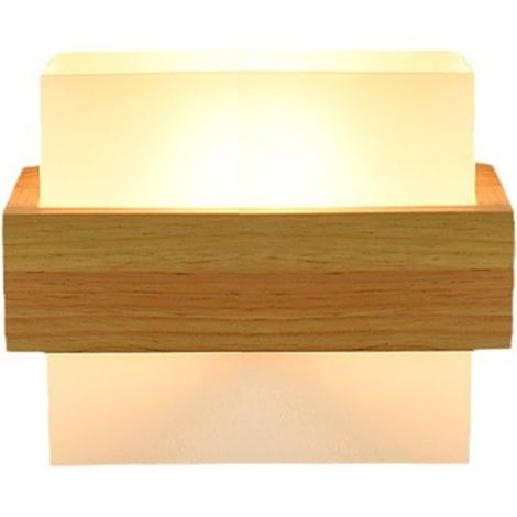Applique de style moderne, abat-jour en verre, applique lumineuse de haut en bas, adaptée à la chambre à coucher, au salon, à la salle à manger, au couloir (lampe tricolore) (1/5)