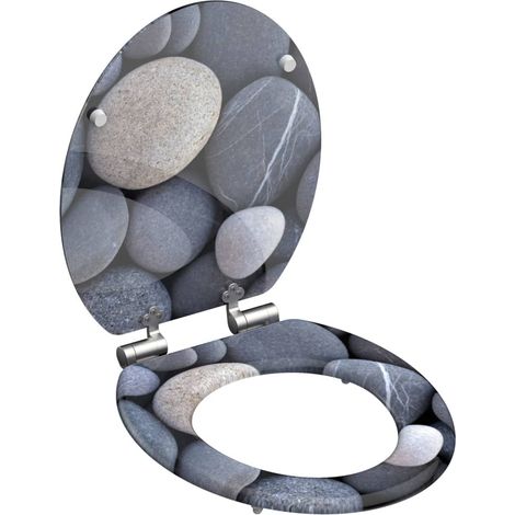 SCHÜTTE Siège de toilette avec fermeture en douceur GREY STONE (1/5)