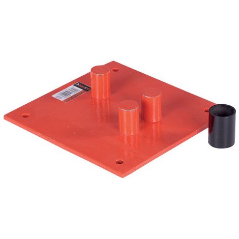 Piastra Brixo per piegaferri 20x25 cm – Acciaio, Riduzioni per diametri diversi, Fori per fissaggio