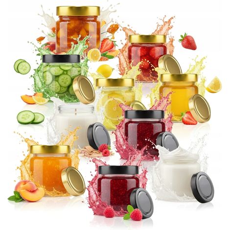 20 Atena-Gläser 225 ml für Kerzen, Marmelade, Honig, Hochzeitsgeschenk (20 Stück + Deckel) (1/5)