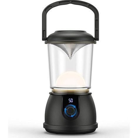 Leistungsstarke, wiederaufladbare LED-Campinglampe mit 10000 mAh Akku, dimmbar, 5 Leuchtmodi, wasserdicht, tragbar für Camping, Heimwerken, Angeln, Garage und Keller (1/5)