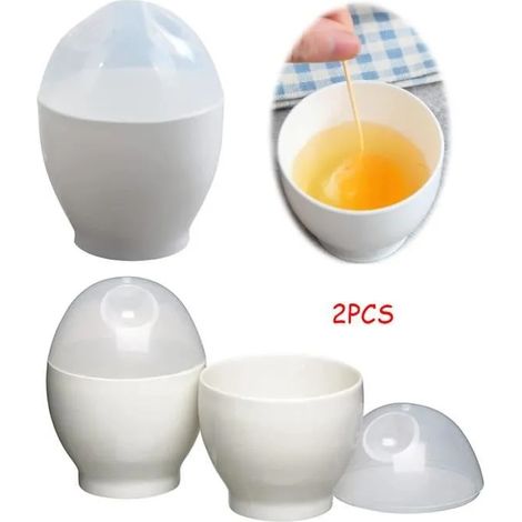 Pocheuse à œufs Au Micro-Ondes,Cuiseur à Oeuf,Coquetiers Cuits à La Vapeur,Fabricant d'oeufs pochés,Tasse à œufs,pour petit-déjeuner (1/4)