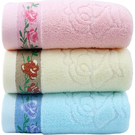 Ensemble de 3 serviettes en coton très absorbantes et à séchage rapide (33 x 73 cm) pour le bain, la salle de sport, l'hôtel et la salle de bain. (1/5)
