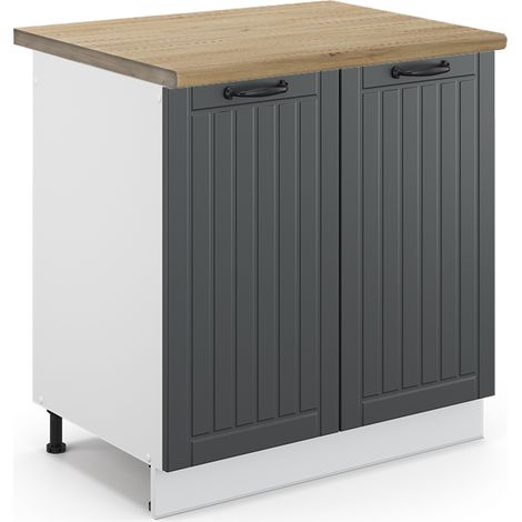 Mobile lavello cucina Fame-Line, Antracite rustico, 80 cm , PL Rovere, Vicco (1/5)