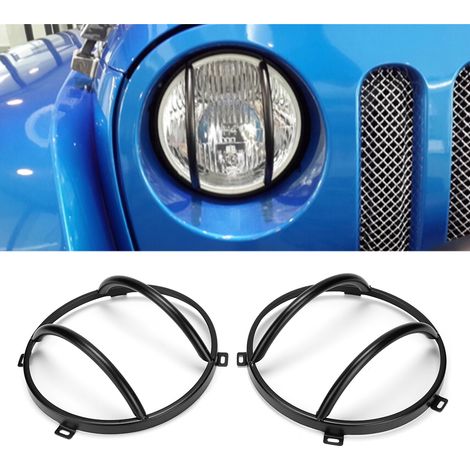 2x Bremslichtschutzabdeckungen aus Metall für Jeep Wrangler JK 2007-2017, schwarze Abdeckung, kratzfest (1/5)