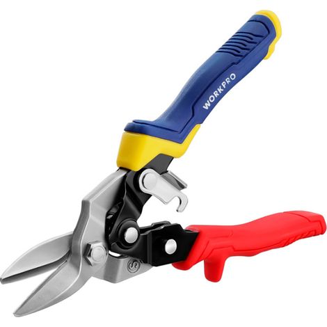 Ciseaux Tôle Droite Workpro Lames Cr-v Pour Coupes Droites Précises - Workpro