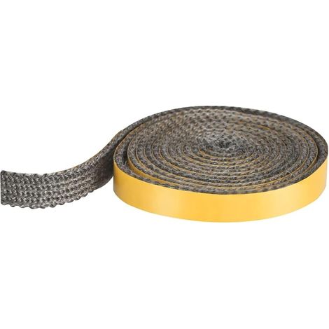 2,5m Joint de Cheminée Autocollant: Fibre de verre Joint Poêle à Bois - pour Cheminée Tube Poele Porte de Four 2mm × 15mm × 2,5m (1/5)