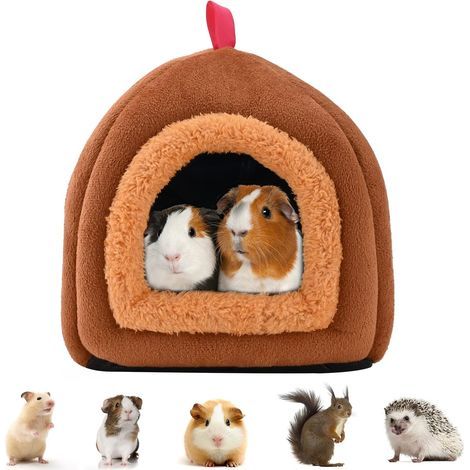 Guinea Pig Bed,Small Cotton Pet Nest Windproof Guinea Pig House Cage Guinea Pig Cave for Hamsters Chinchillas Ferrets Rabbit Mini Hedgehog