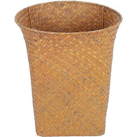 Nouvelle corbeille à papier tressée en paille (1 pièce)
