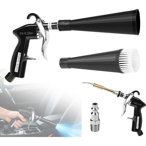 soufflette air comprimé, Pistolet de Nettoyage à Air Comprimé 6-9,2 Bar, Soufflette Compresseur Haute Pression pour Voiture, Nettoyeur Air Comprimé Voiture pour Sièges, Jantes, Moteur, Cuir, Tissus (1/5)