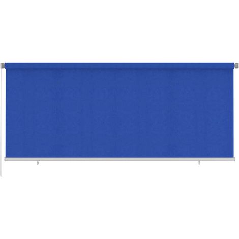 Store roulant d'extérieur vertical pare-soleil en HDPE bleu 355 x 140 cm pour balcon terrasse - PANGIVO (1/5)