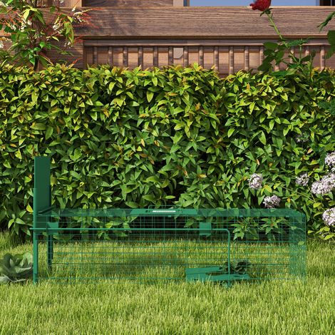 Cage attrape animaux nuisibles 1 entrée dim 100L x 25l x 28H cm vert foncé