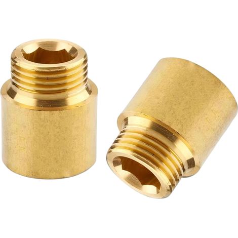 Mamelon double G1/2" (Ø 20mm) laiton mâle,4 pièces hexagonal G1/2"M/M,Raccord de jonction 2 x M Raccord fileté,Double mamelon Raccords en convient pour l'eau potable Rallonge Robinet G1/2 20 mm (1/5)